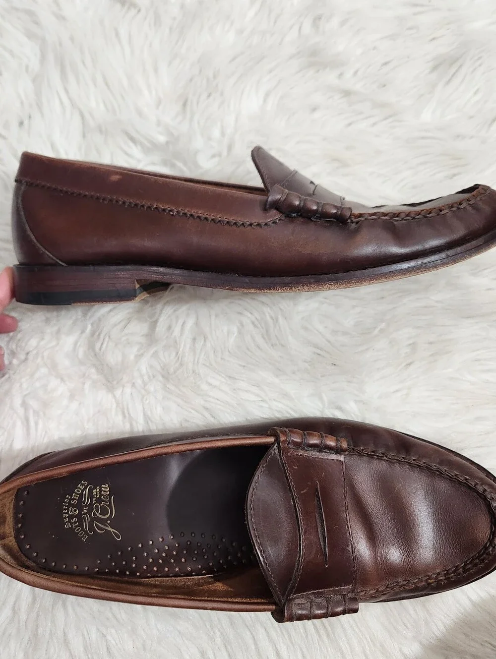 J. Crew Brown Leather Camden Loafers 10.5